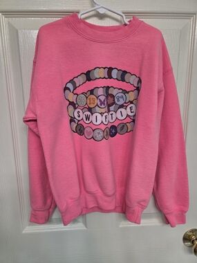 Pink Swiftie Beaded Logo Sweatshirt